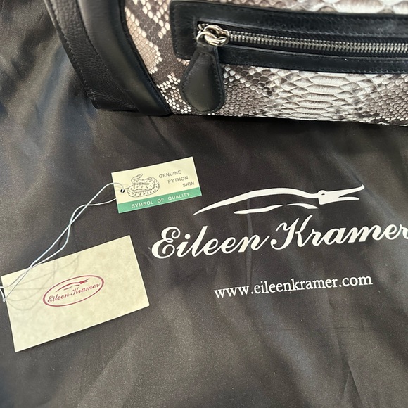 Eileen Kramer Leather and Python Handbag Purse, NWOT - Picture 5 of 14